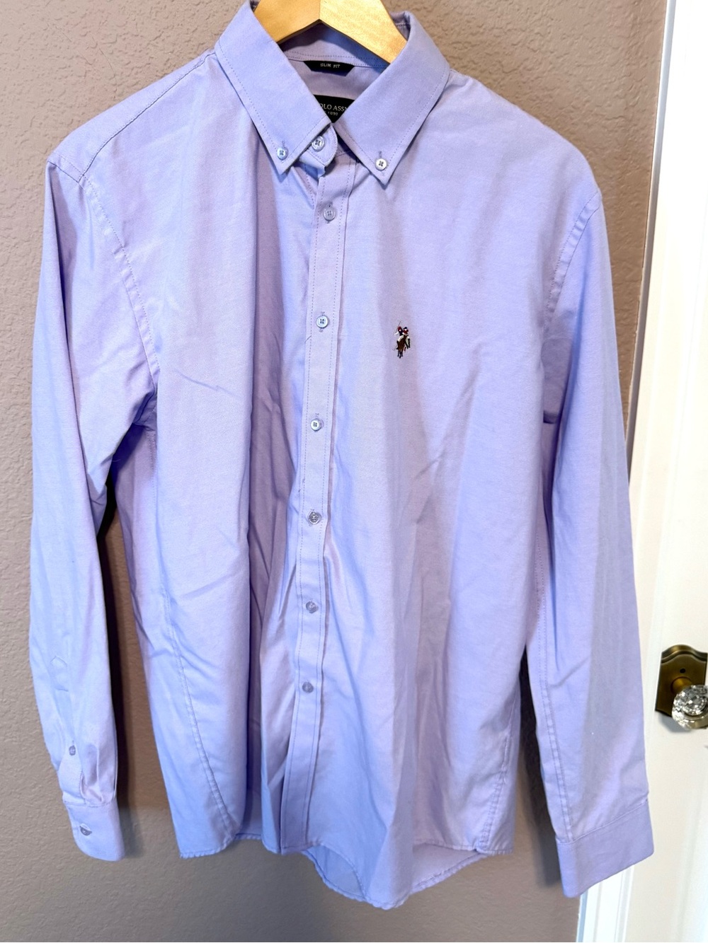 U.S. Polo Association Men's Light Purple Button-Down Dress Shirt